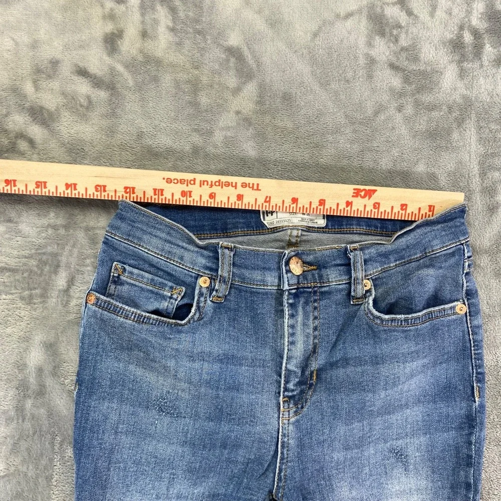 Free People Distressed Skinny Jeans Women's Size 26‎ Blue Denim